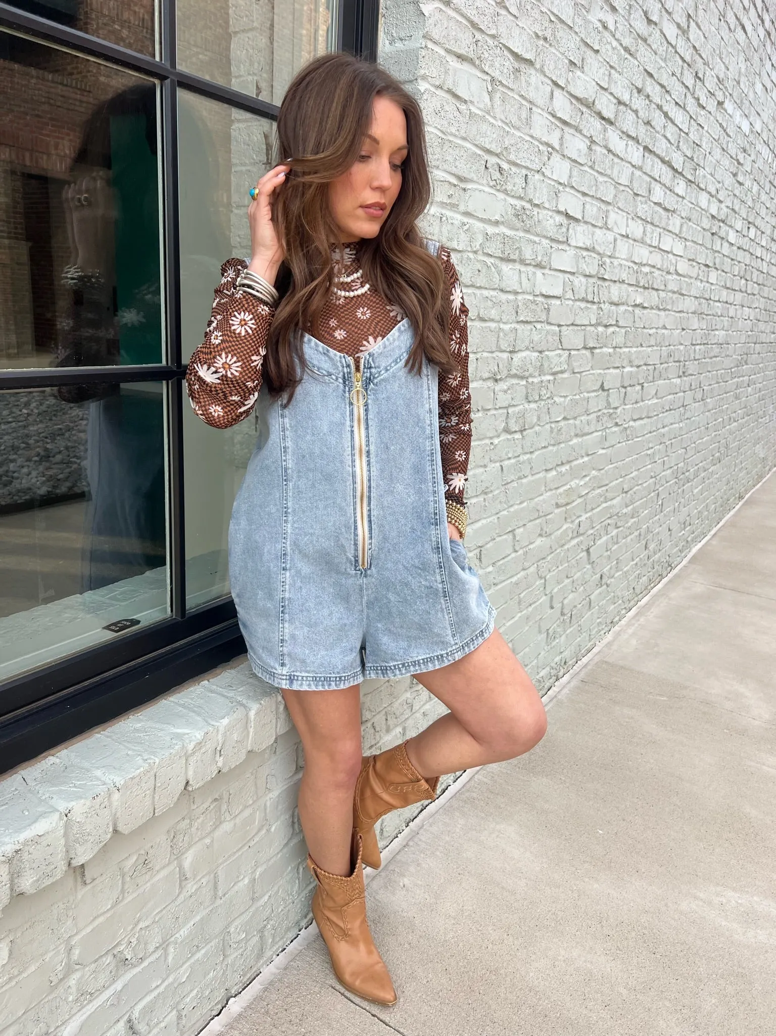 The Weekend Escape Denim Romper