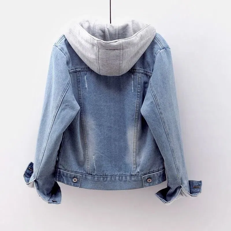 Thicken Fleece Liner Denim Jacket Women Winter Coat Fluff Padded Jackets Short Outerwear