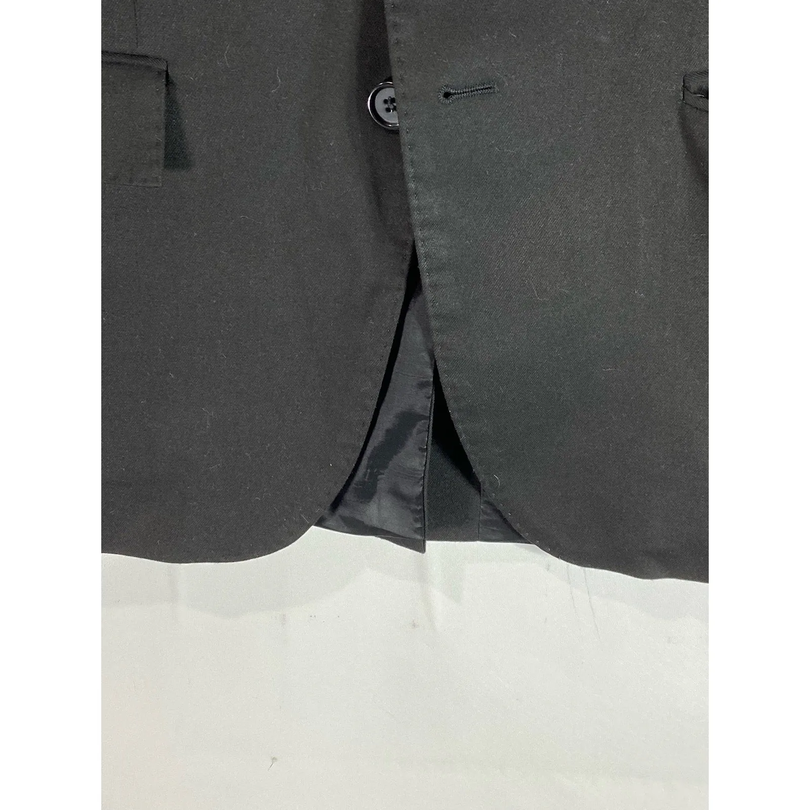 TIFFANY & CO Wardrobe Men's Solid Black Two-Button Blazer SZ 42R
