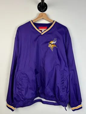 Vintage Y2K Minnesota Vikings Purple Pullover Windbreaker