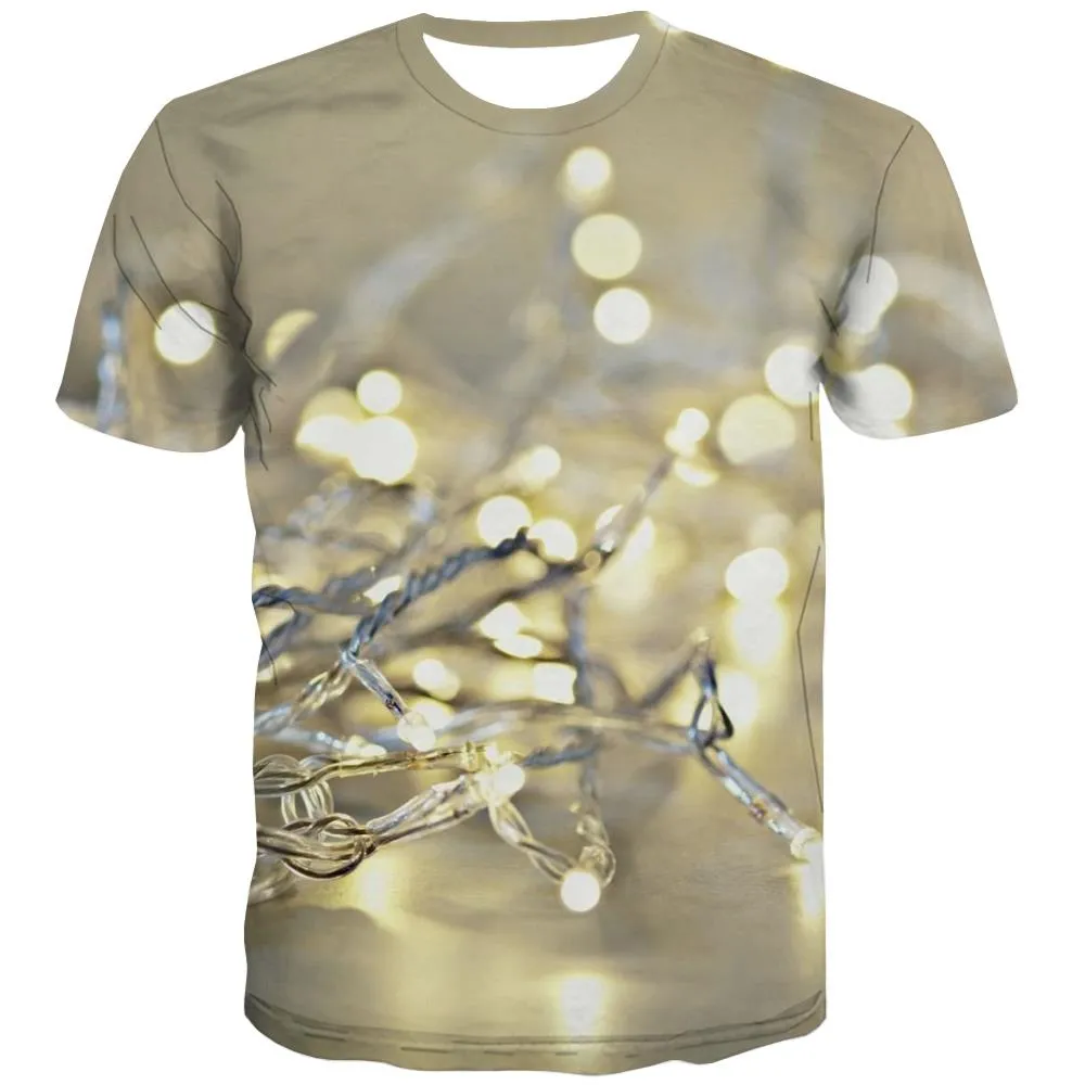 white light shirt Casual shirt 3D festival men Christmas Cool art costume