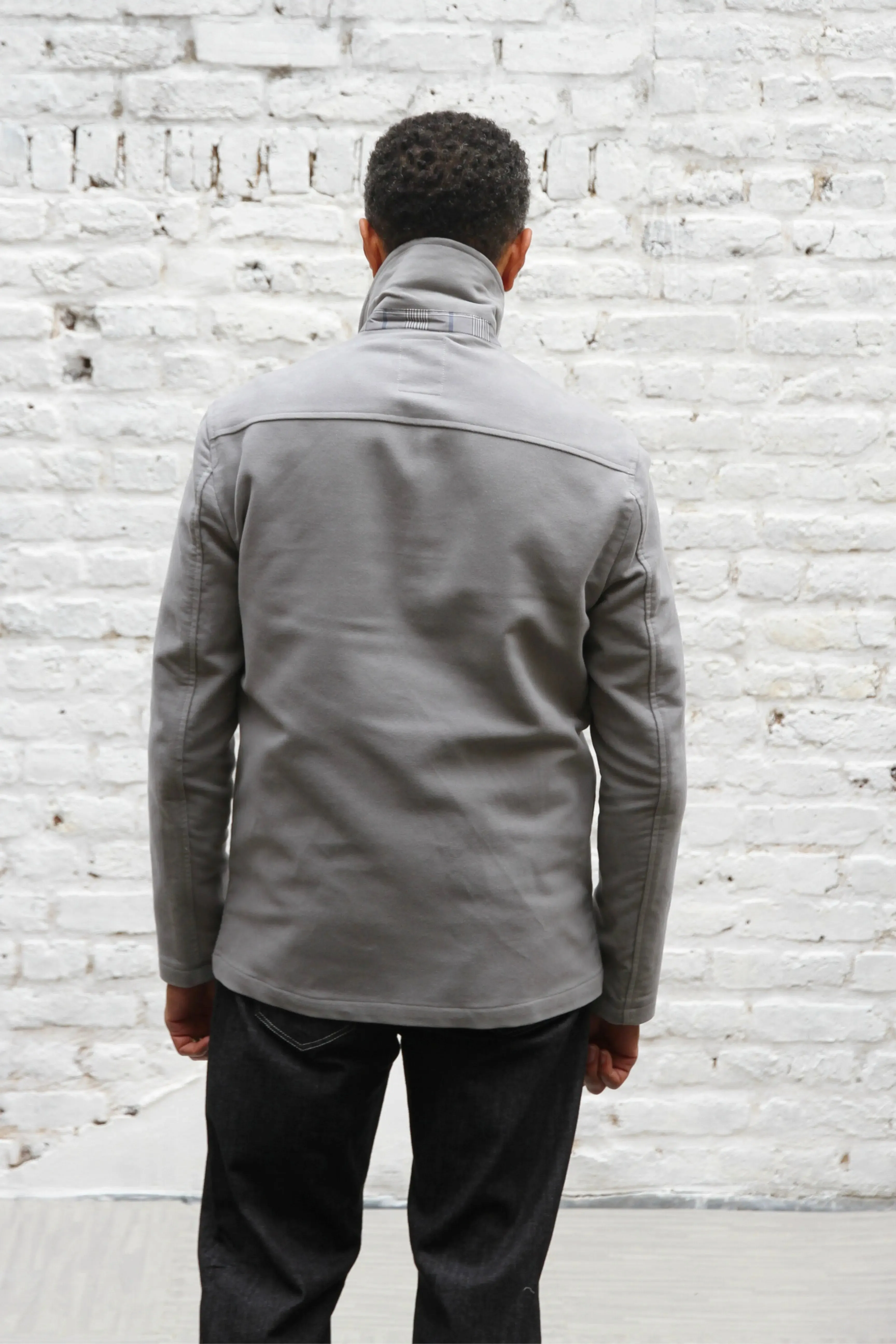 Wilkes Shacket - Light Grey Moleskin