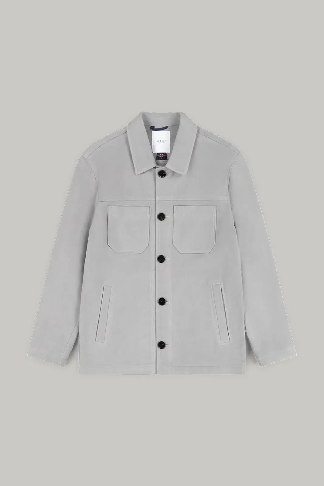 Wilkes Shacket - Light Grey Moleskin