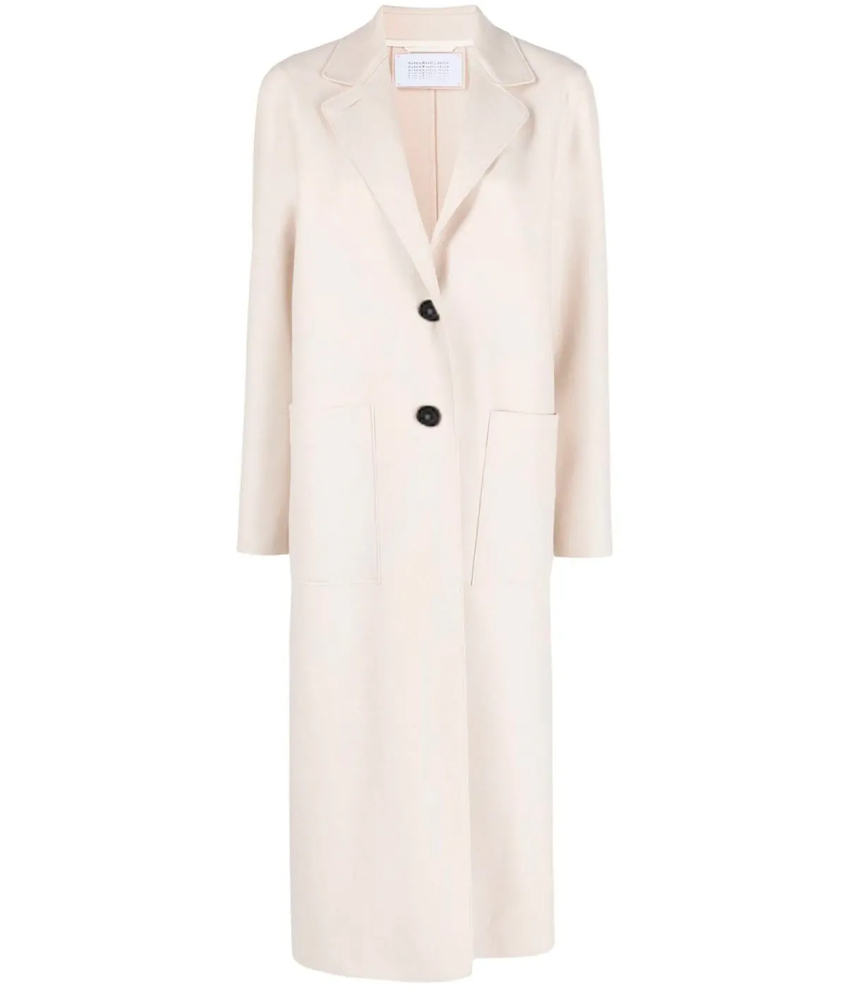 Women Boxy Cashmere Coat in Almond