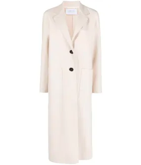 Women Boxy Cashmere Coat in Almond