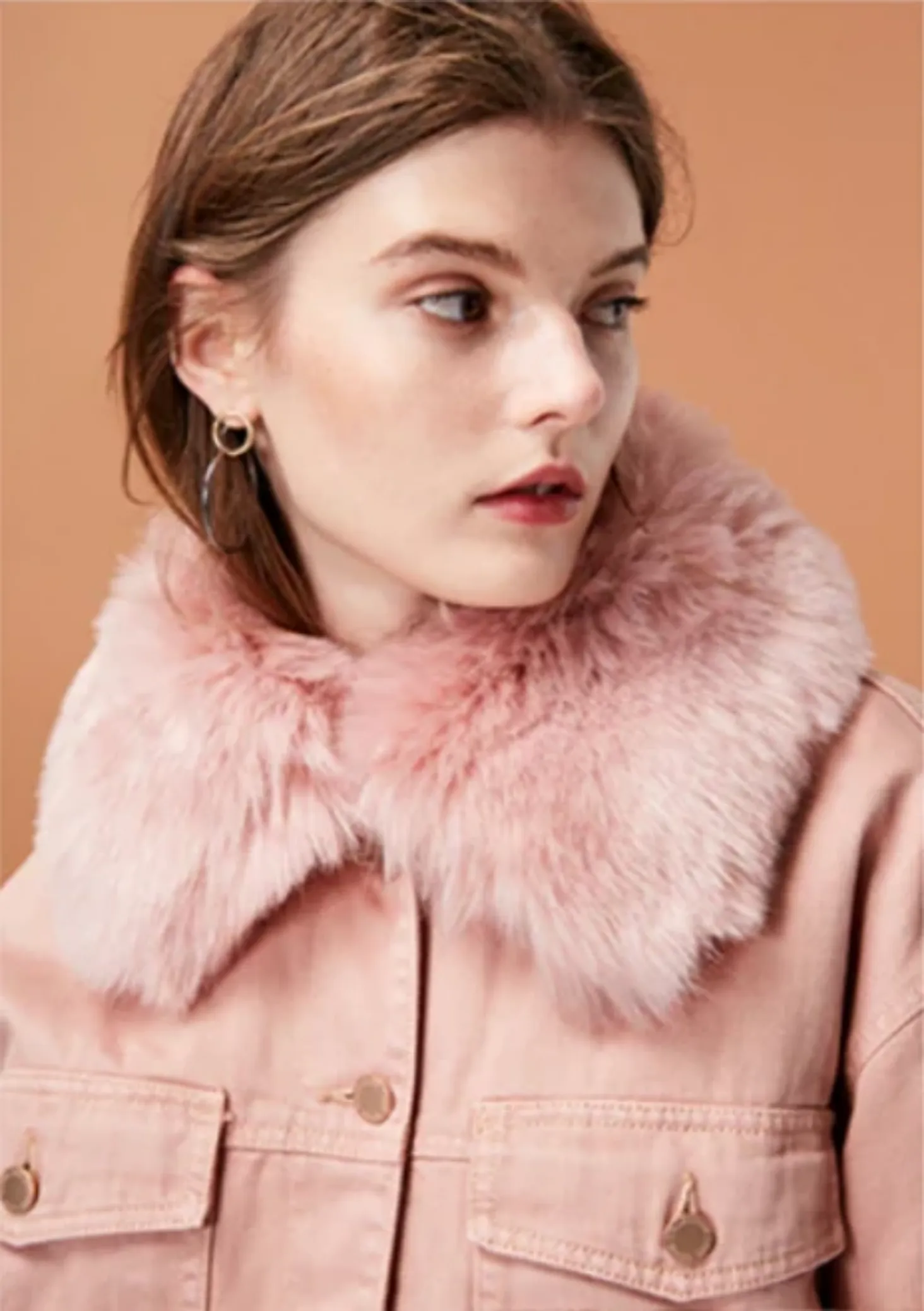 Women's Fur Collar Denim Jacket
