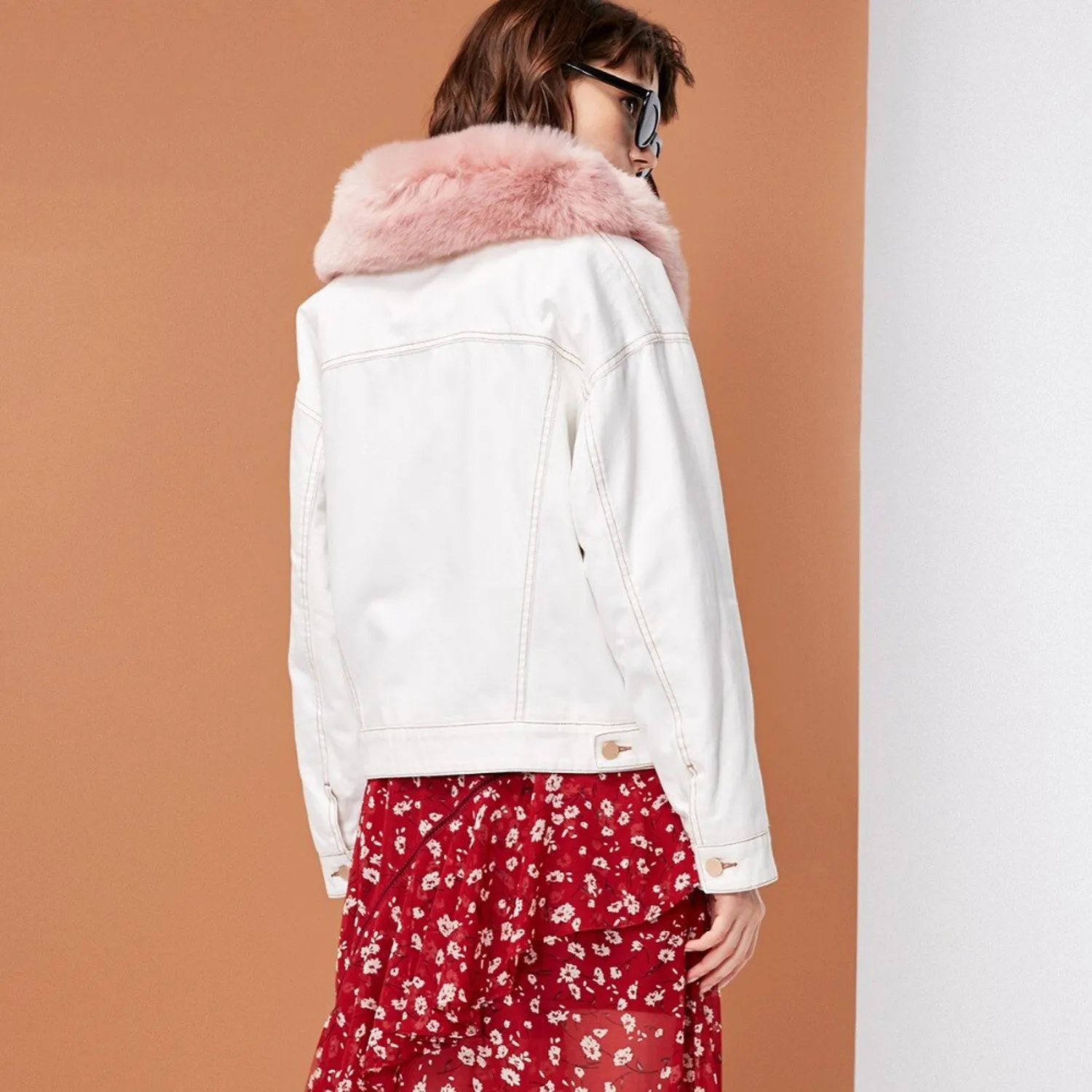 Women's Fur Collar Denim Jacket