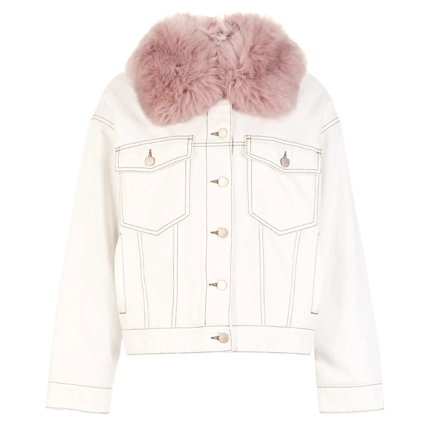 Women's Fur Collar Denim Jacket