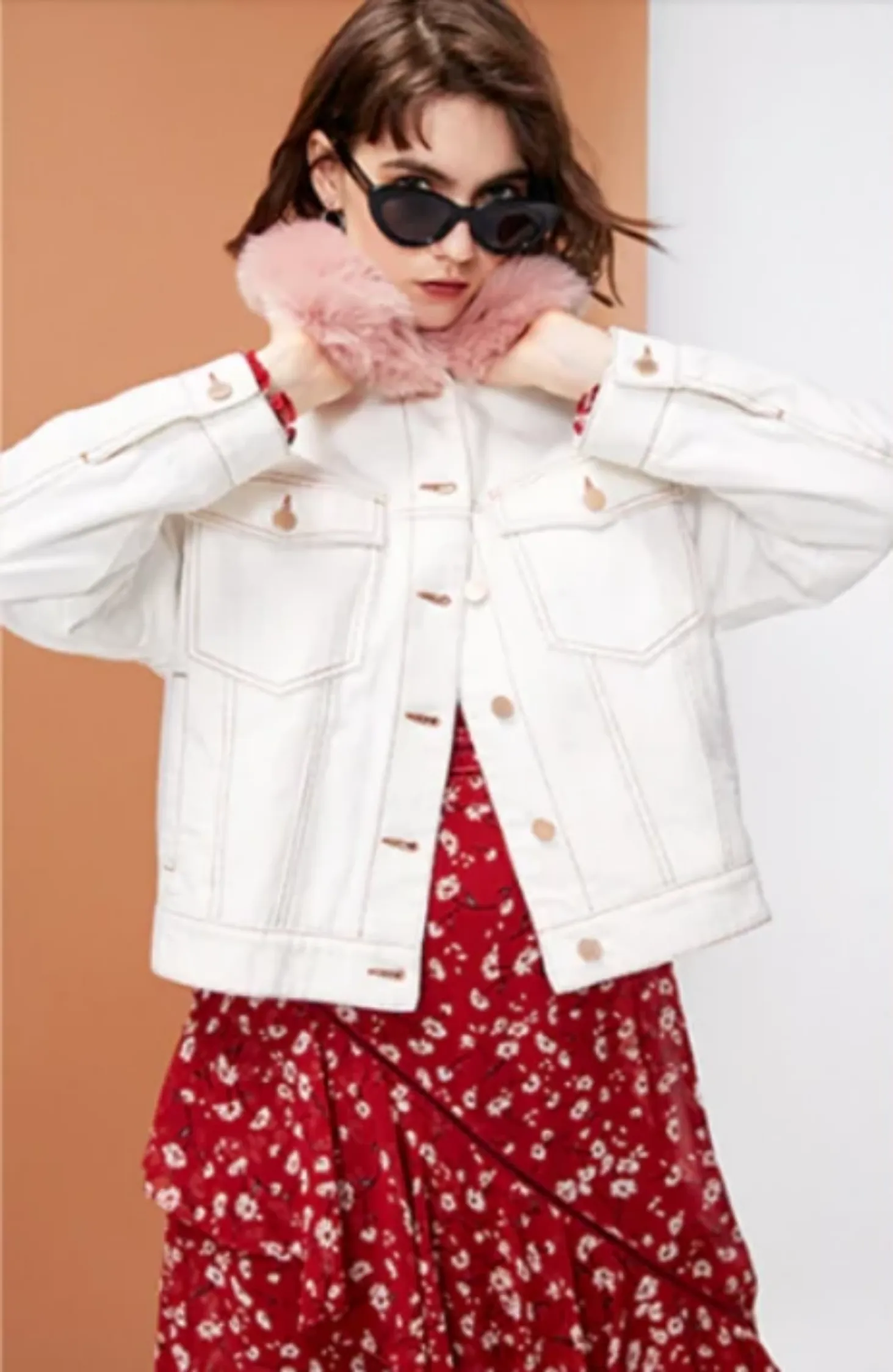 Women's Fur Collar Denim Jacket